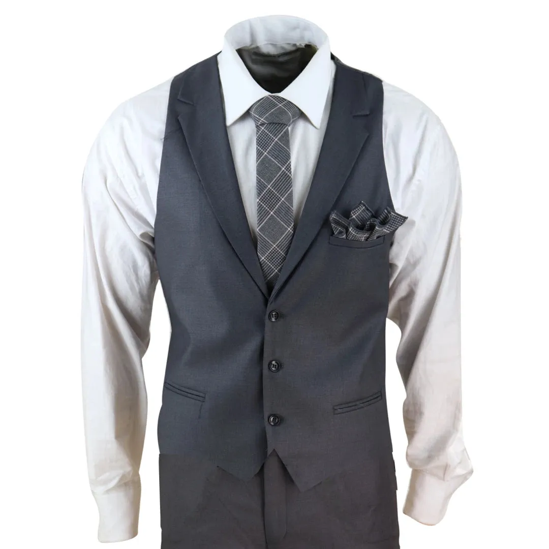 469 - Men's 3 Piece Suit Charcoal Formal 1920 Classic Gatsby