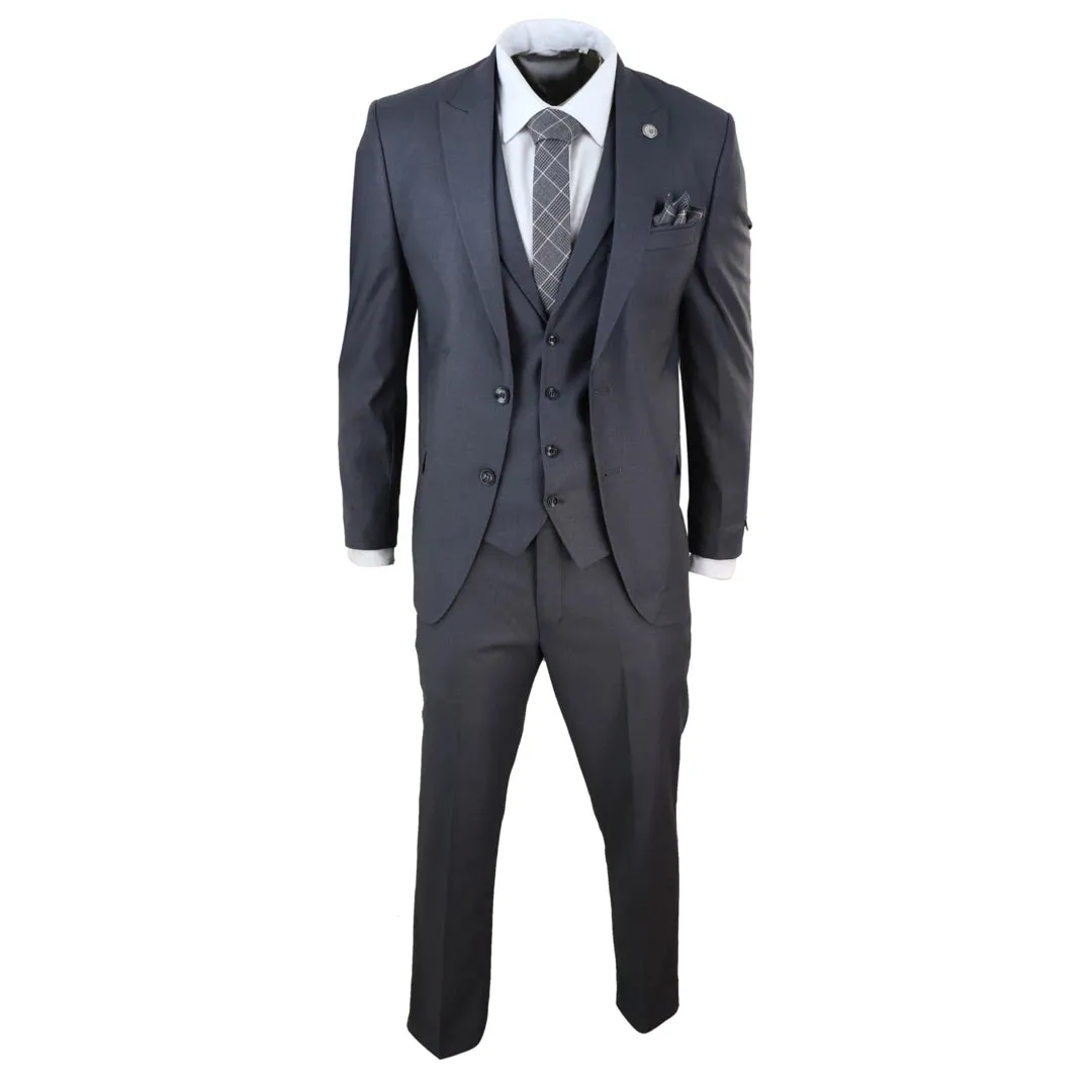 469 - Men's 3 Piece Suit Charcoal Formal 1920 Classic Gatsby