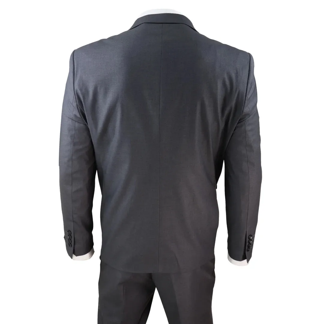 469 - Men's 3 Piece Suit Charcoal Formal 1920 Classic Gatsby