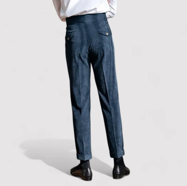 Ancien | Men's Corduroy Pleated Trousers