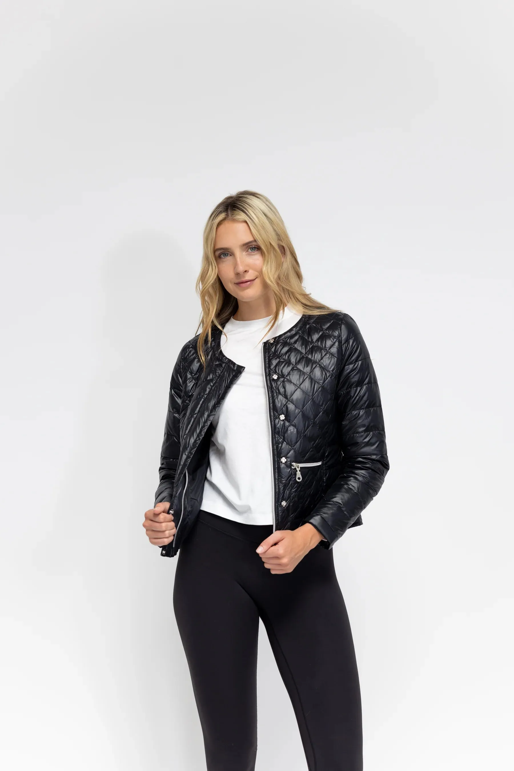 Anorak Metallic Quilted Vest