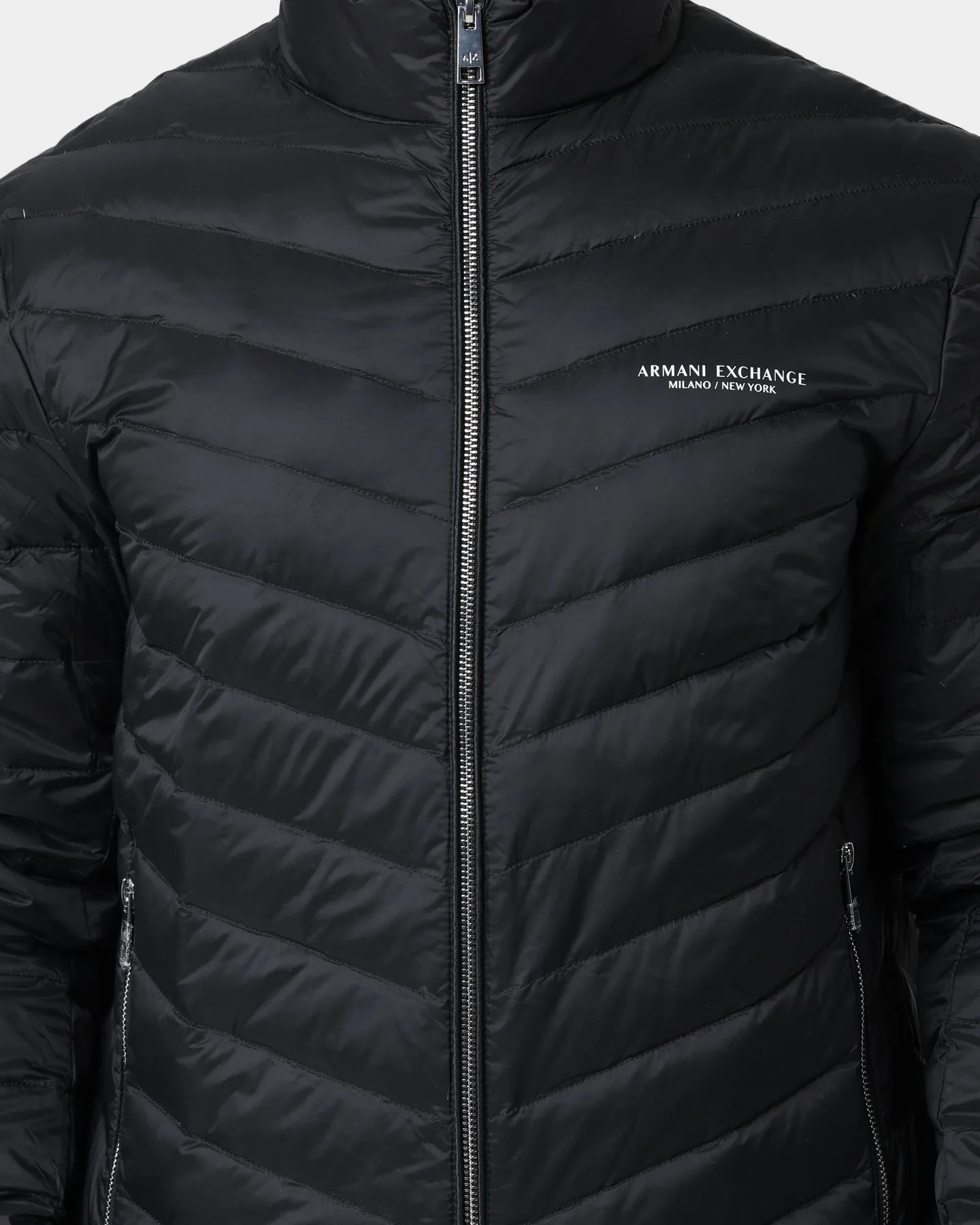 Armani Exchange Giacca Piumino Padded Down Jacket Black/Melange Grey