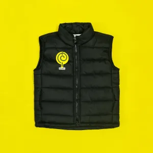 Black Sleeveless Puffer Jacket V2