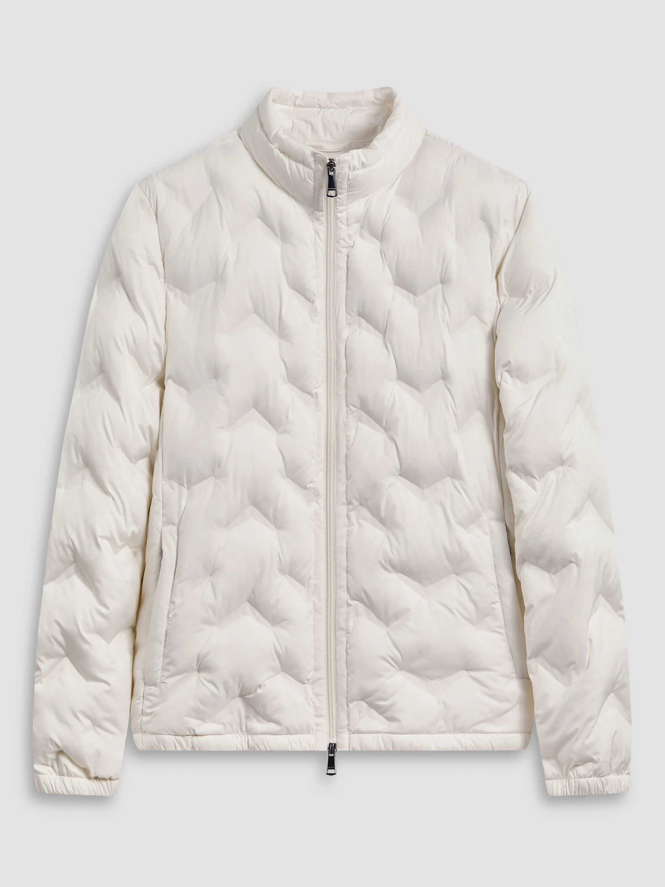 Bugatchi Chevron Quilted Jacket | Chalk