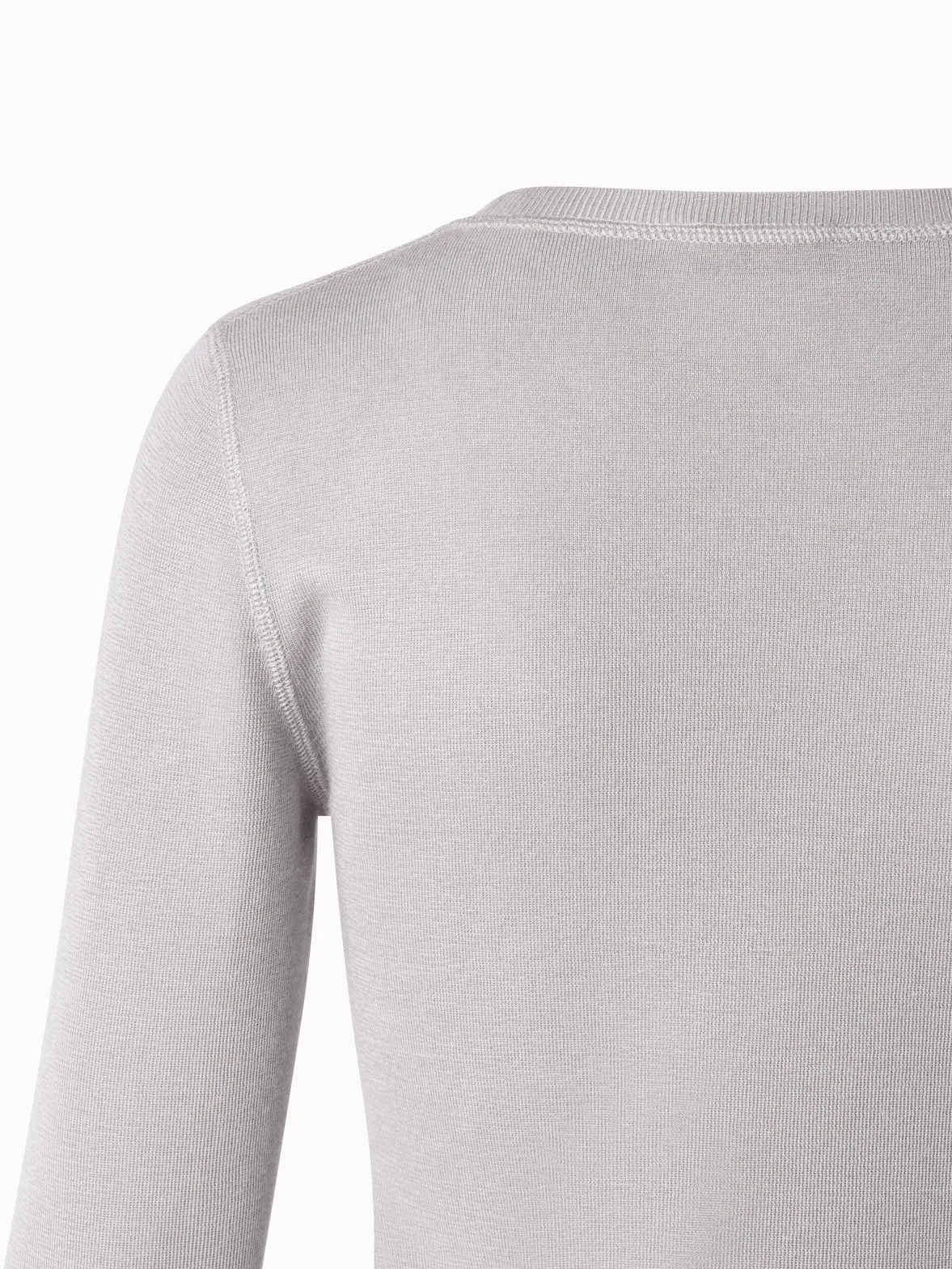 Cashmere Silk Fitted Scoop Neck Pullover