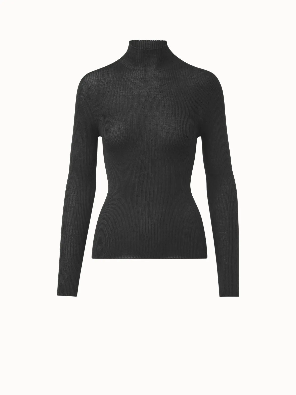 Cashmere Silk Rib Knit Pullover