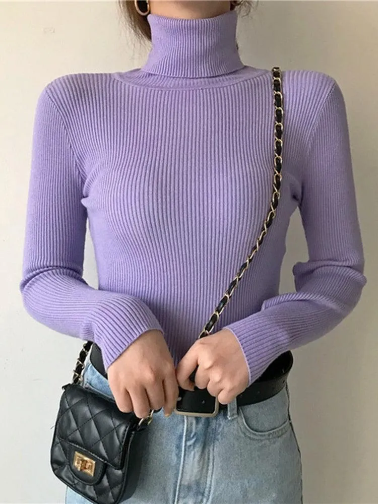 Chic Knitted Turtleneck Sweater: Perfect for Cozy Autumn Days