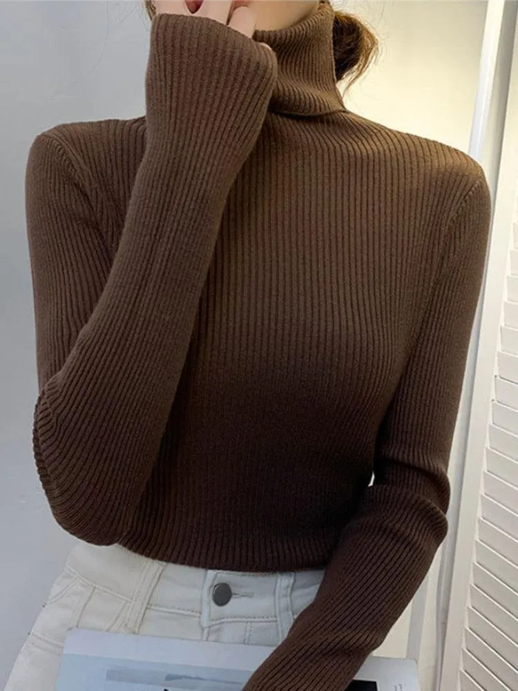 Chic Knitted Turtleneck Sweater: Perfect for Cozy Autumn Days