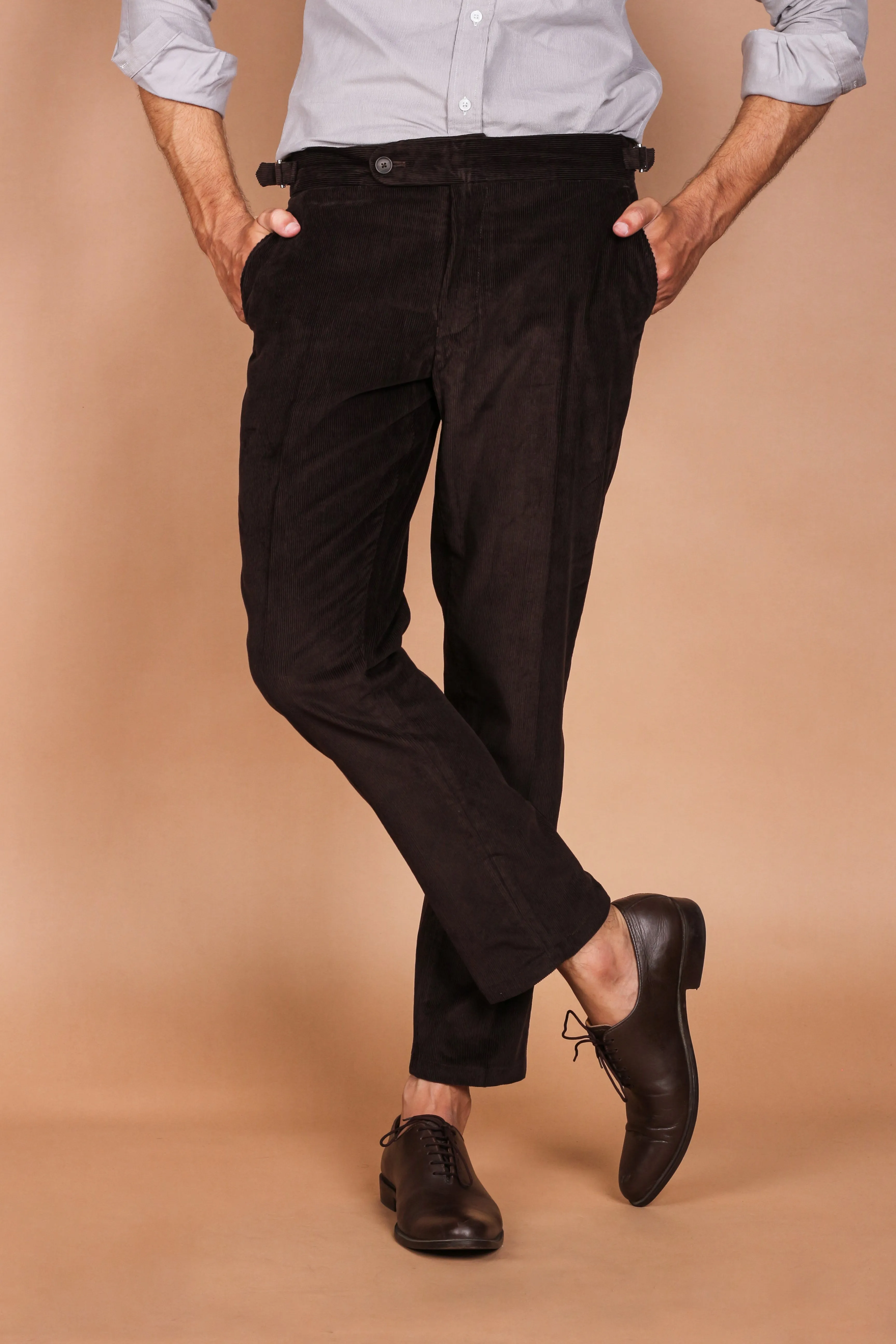 Chocolate Brown Corduroy Trousers