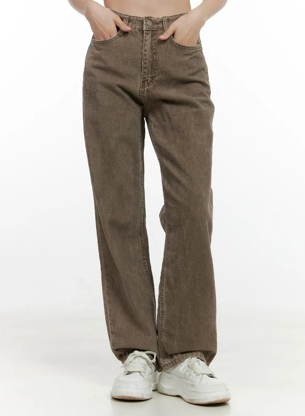 Classic Corduroy Straight-Leg Trousers ON408