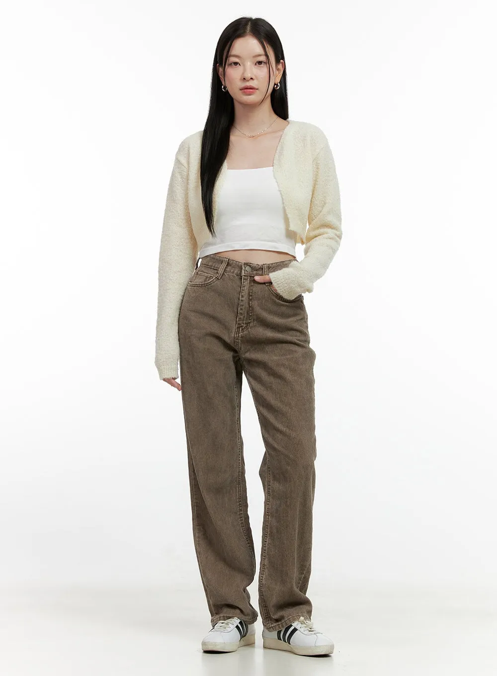 Classic Corduroy Straight-Leg Trousers ON408