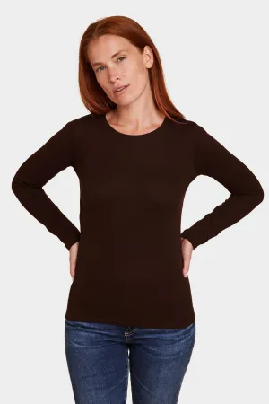 Cotton Cashmere Long Sleeve Crewneck T-Shirt