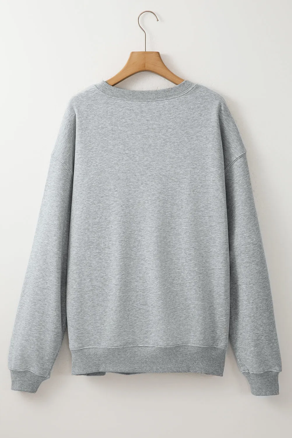 Cozy Comfort Solid Fleece Lined Crew Neck Sweatshirt