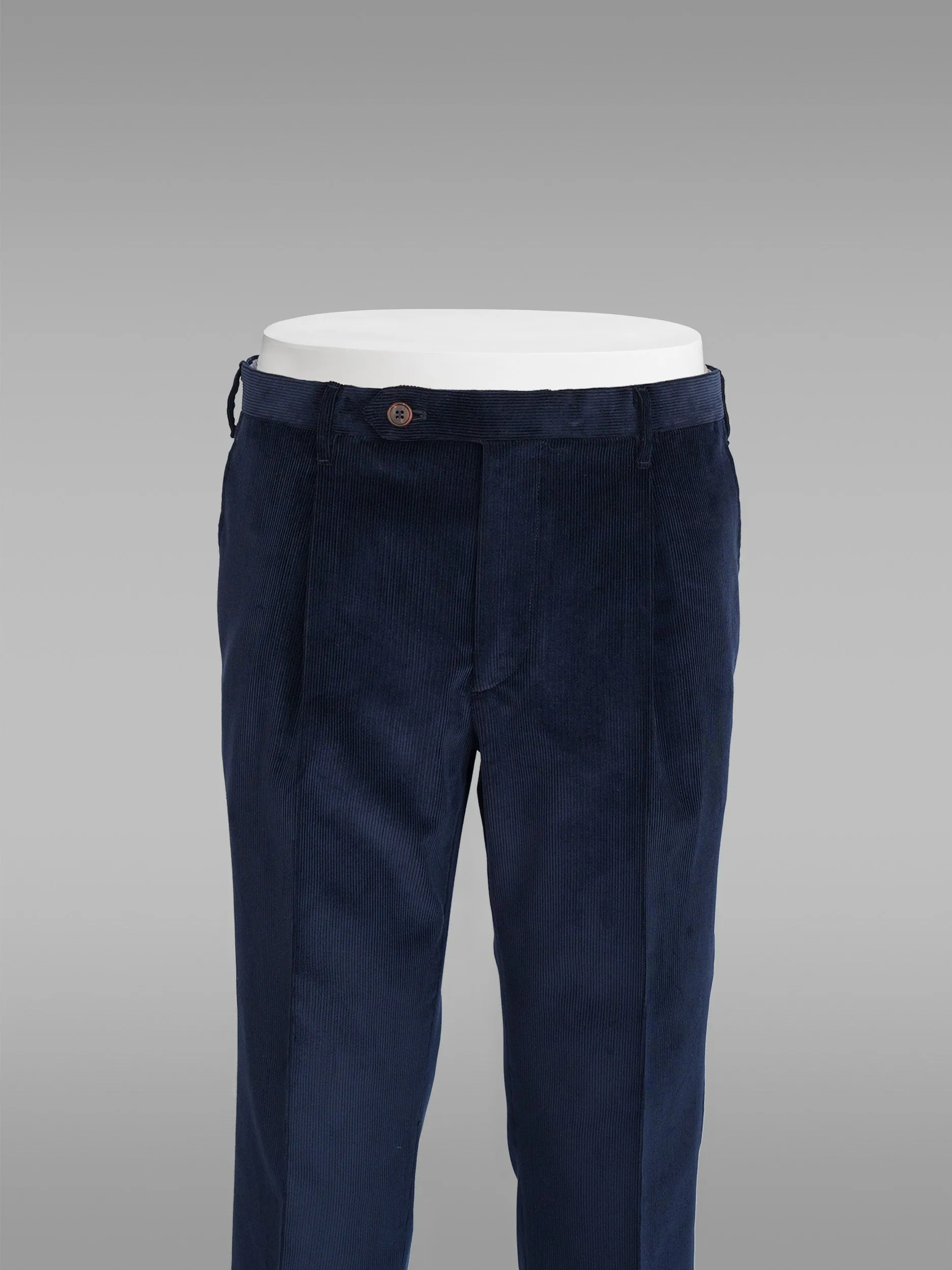 Dark blue corduroy medium wale trousers