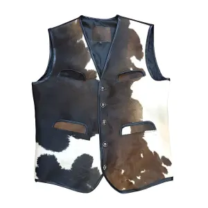 Dark Cowhide Fur Vest