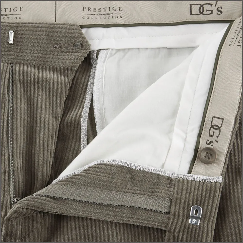 Dg's Merit Cotton Taupe Corduroy Trousers--