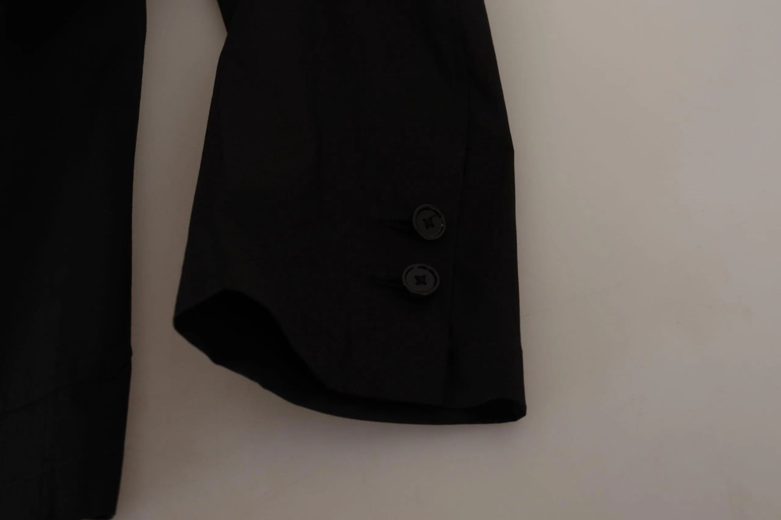 Dolce & Gabbana Elegant Black Cotton-Wool Blend Blazer Jacket