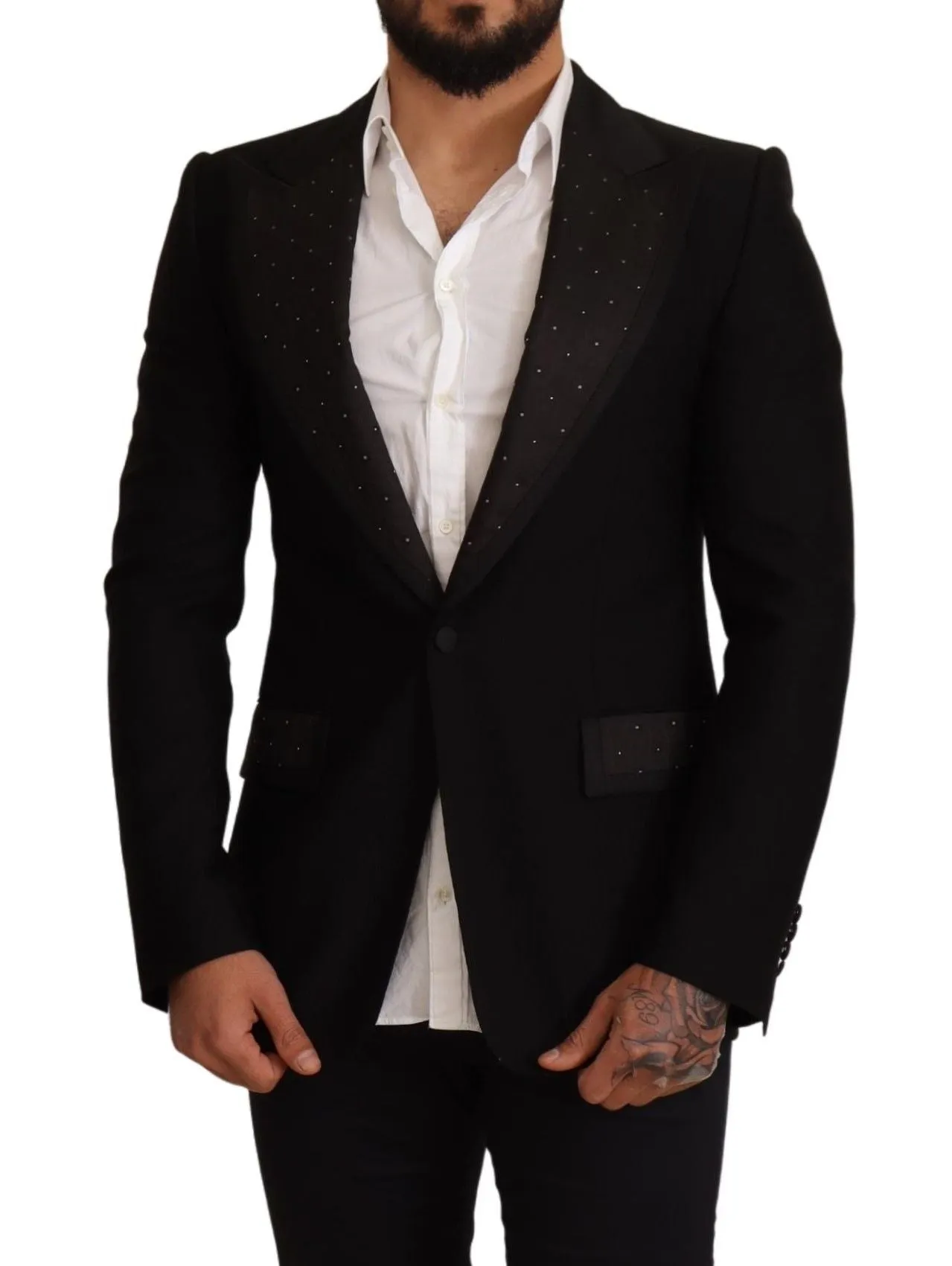 Dolce & Gabbana Elegant Slim Fit Black Blazer Jacket