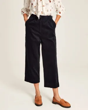 Ebony Cord Wide Leg Trousers - Navy