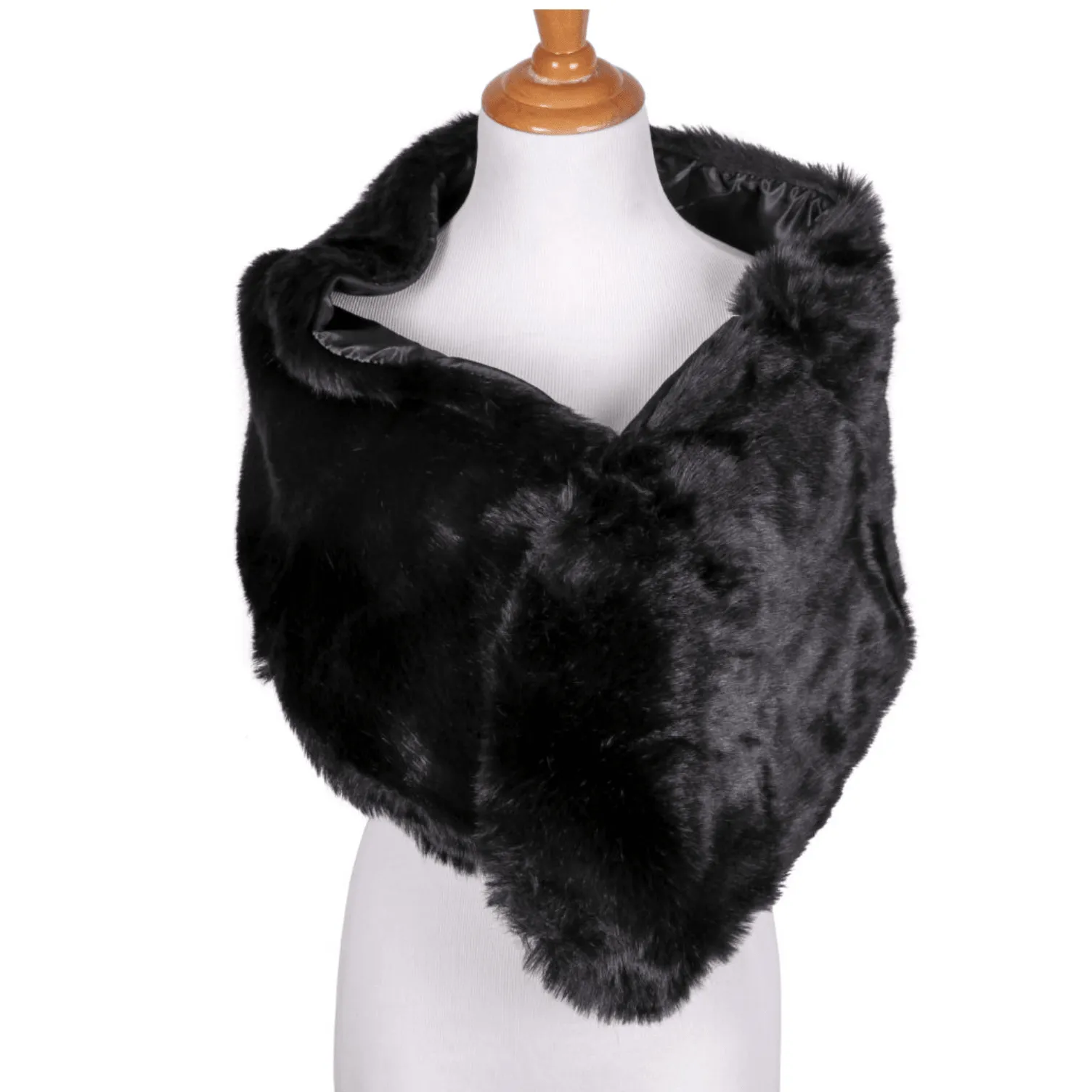 Elegant Flapper Faux Fur Cape