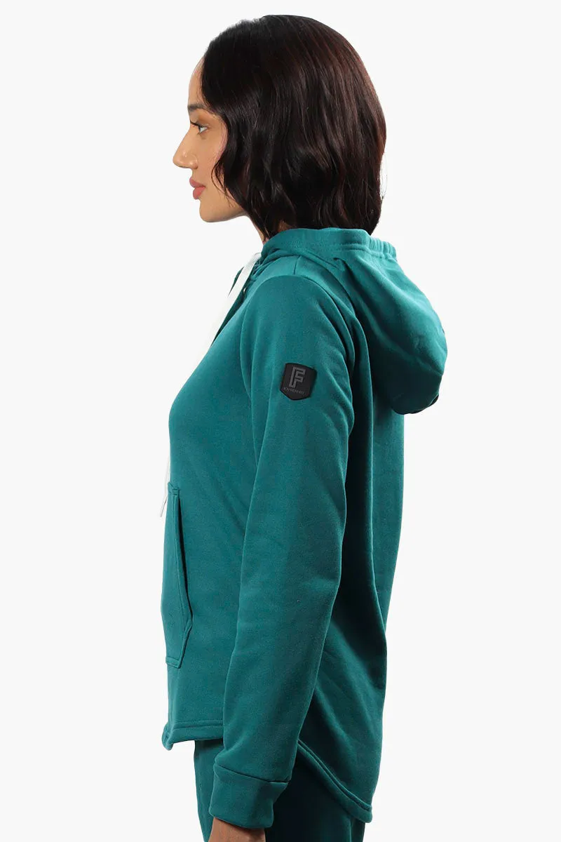 Fahrenheit Fleece Henley Hoodie - Teal