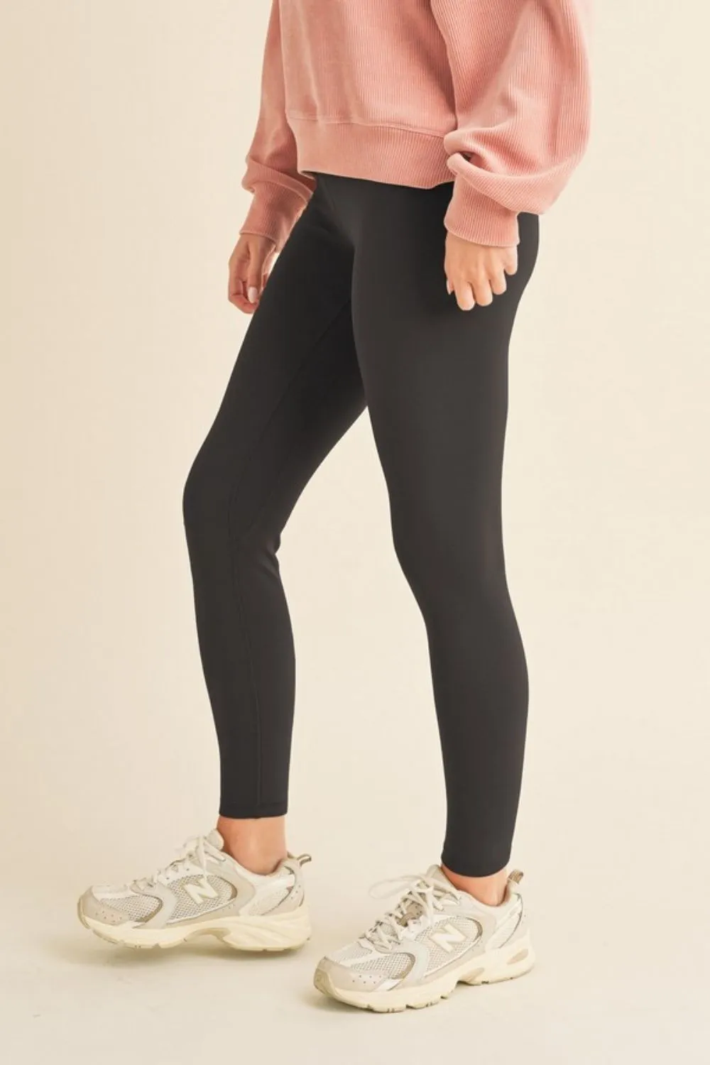 Fleece Lined High Waisted Black Leggings