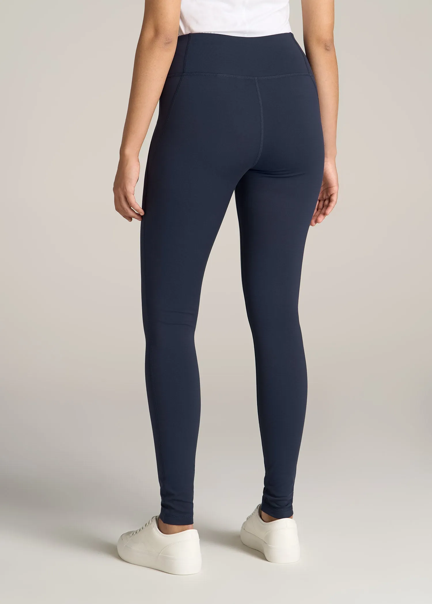 Fleece Lined Women's Tall Leggings in Navy