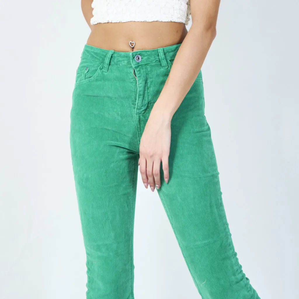 Frayed hem flared pants wholesale