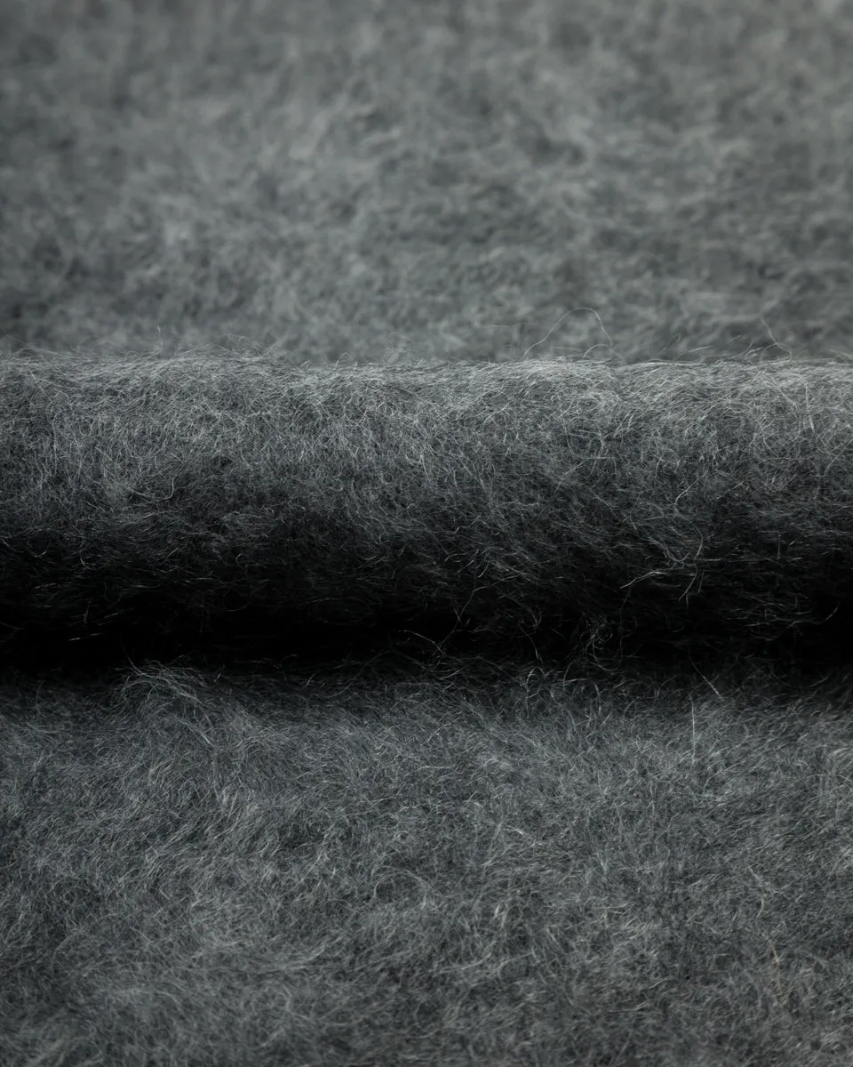 Fur Cashmere V Pullover - Charcoal