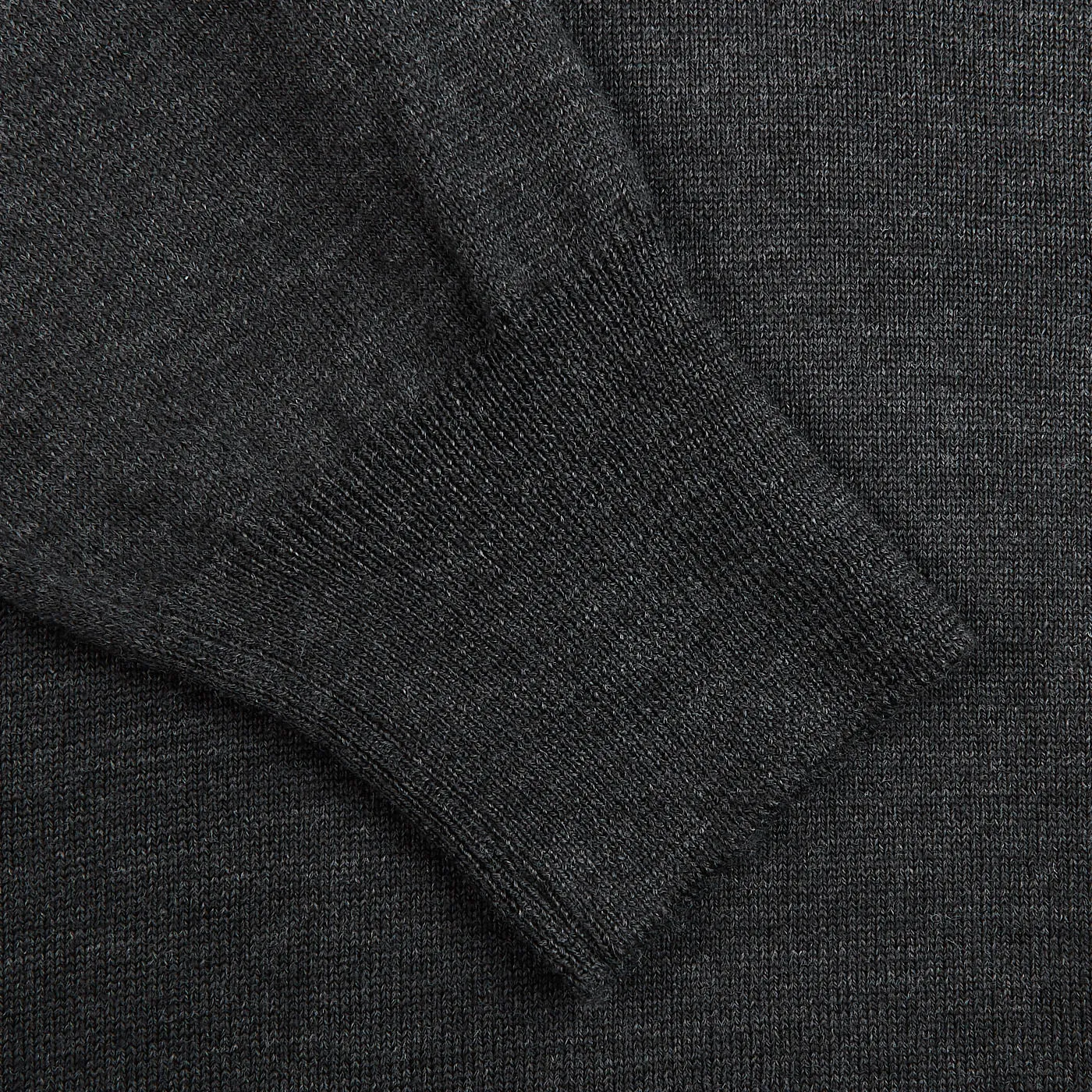 Grey Extra Fine Merino Wool Polo Shirt