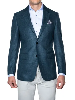 Half Lined Wool And Silk Jacket Green