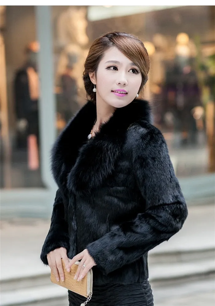 High Quality Winter Warm Fluffy Faux Fur Coats Jackets Women Furry