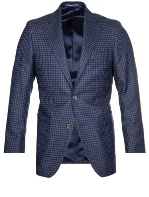 Houndstooth Sports Jacket Navy