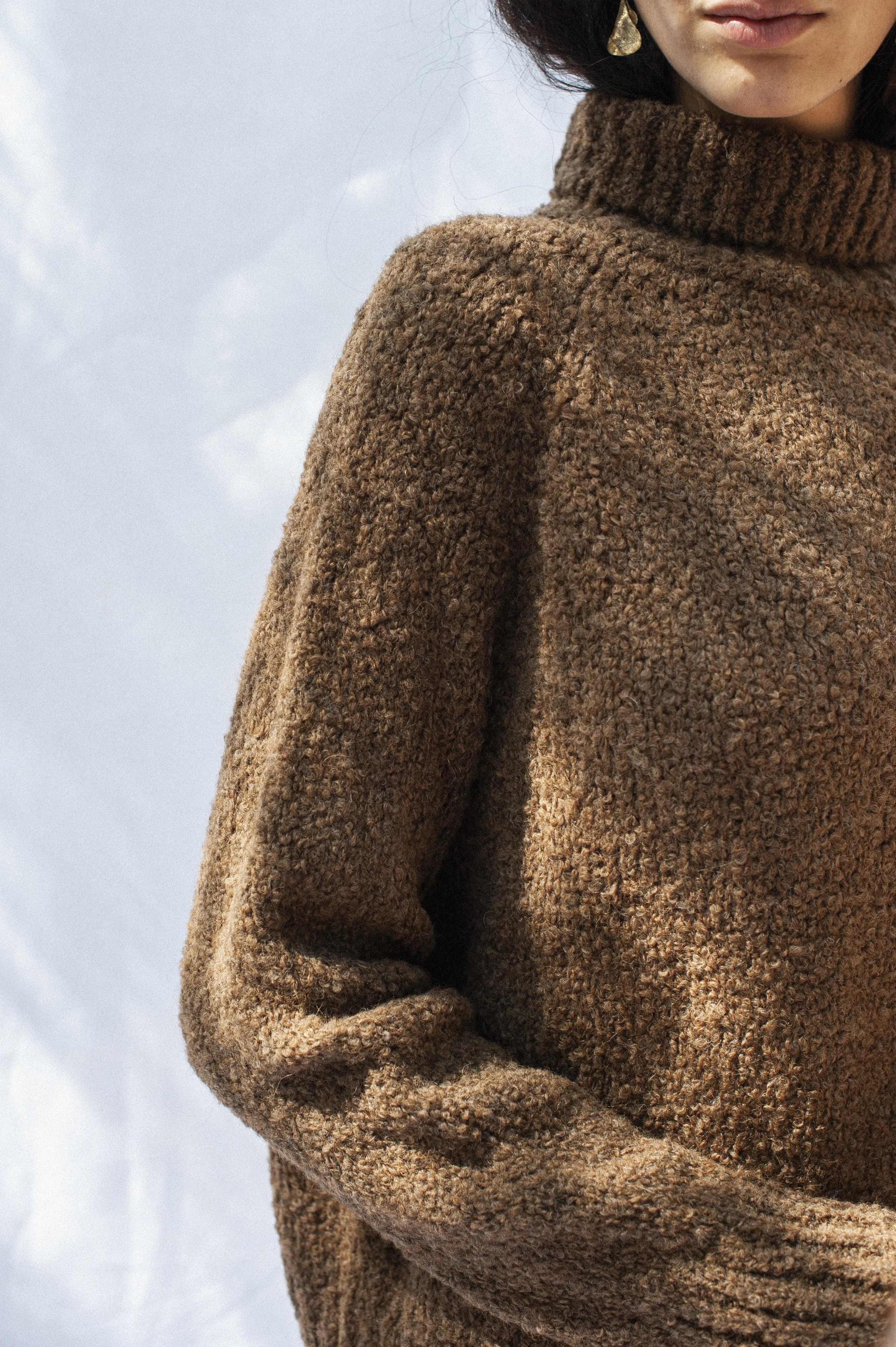 Knit Sweater Ode Undyed Chestnut