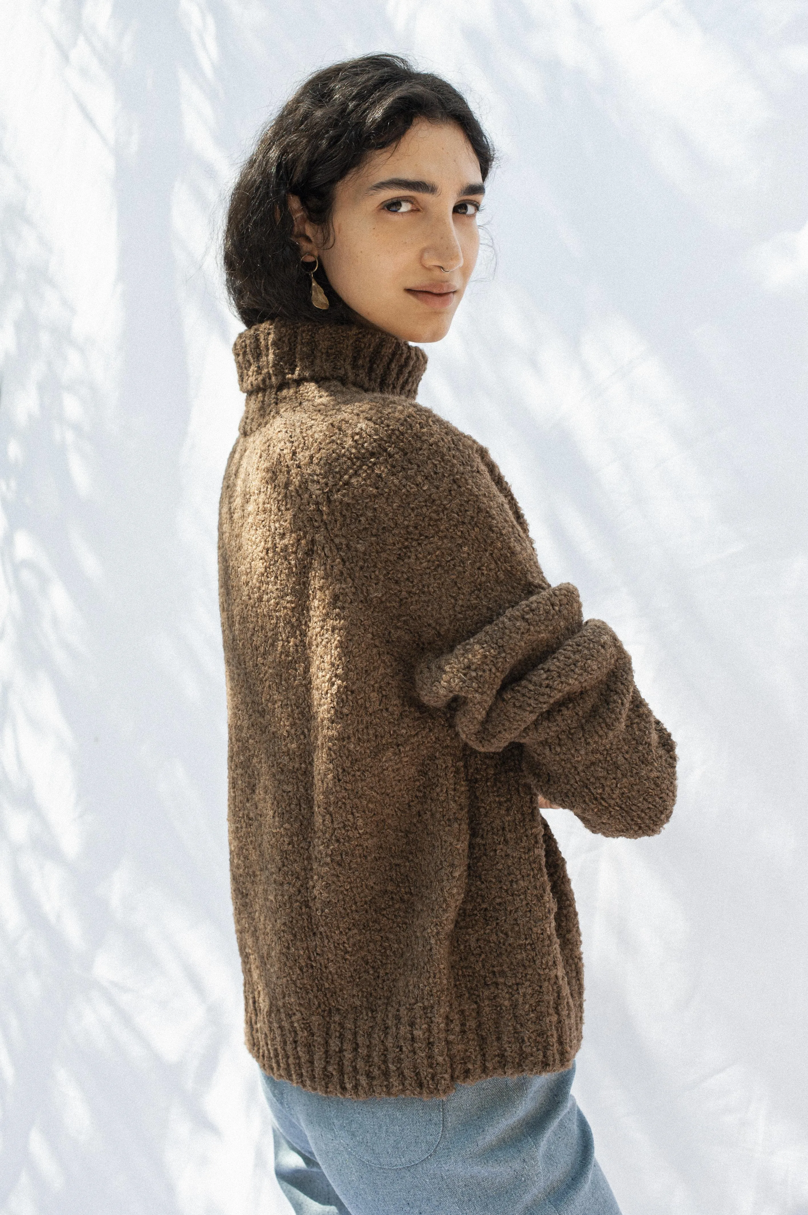 Knit Sweater Ode Undyed Chestnut