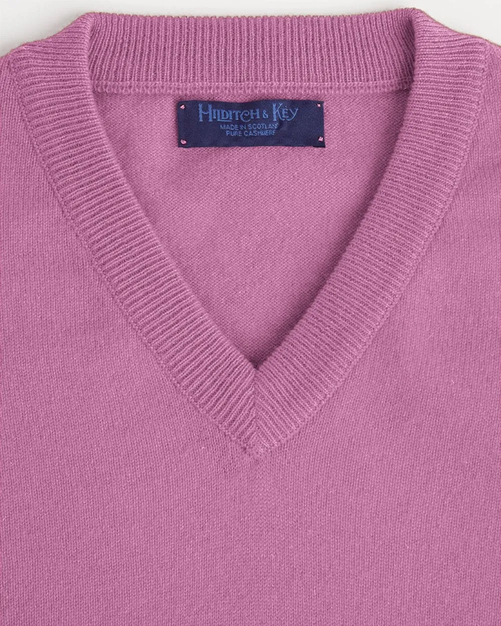 Lilac V-Neck Cashmere Sweater