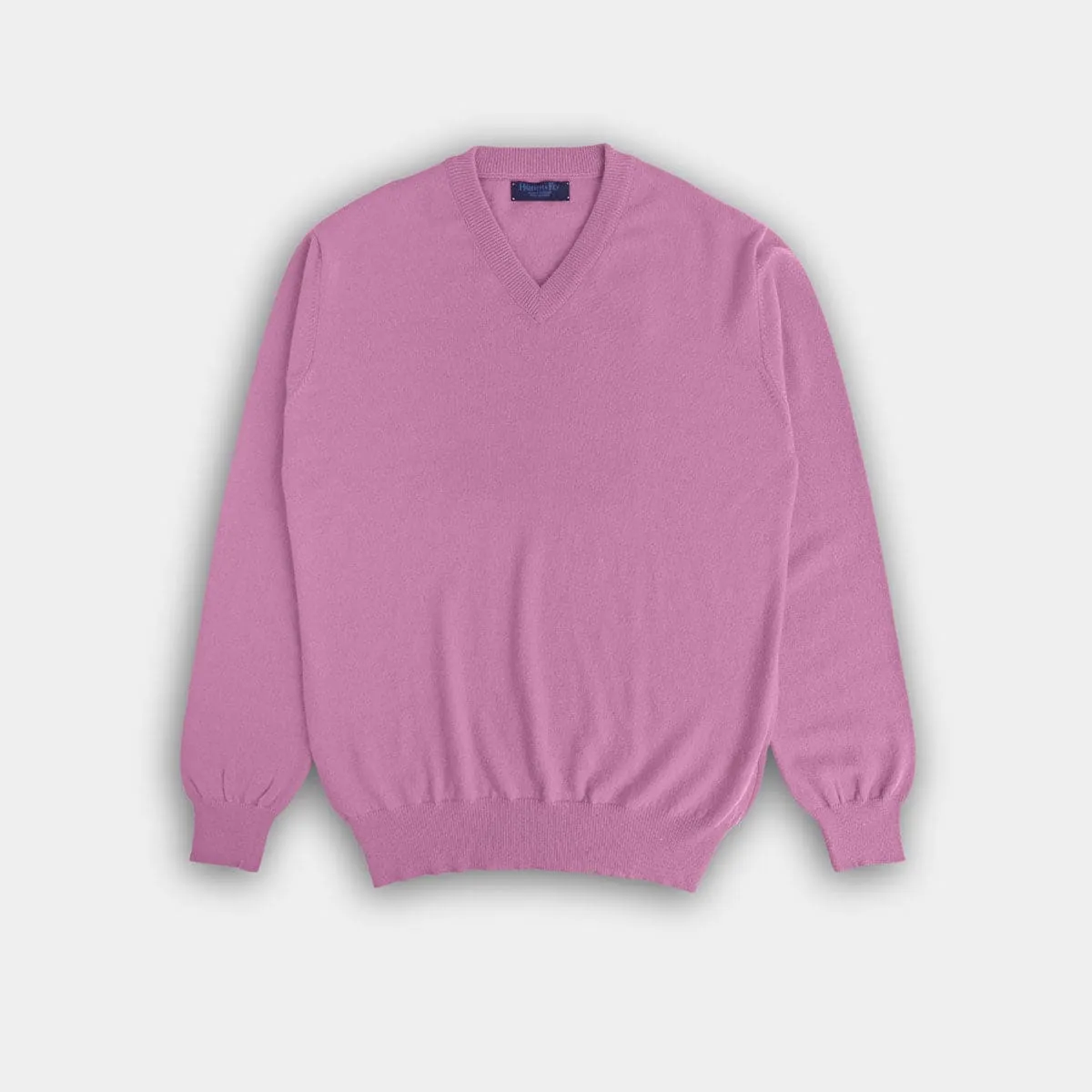 Lilac V-Neck Cashmere Sweater