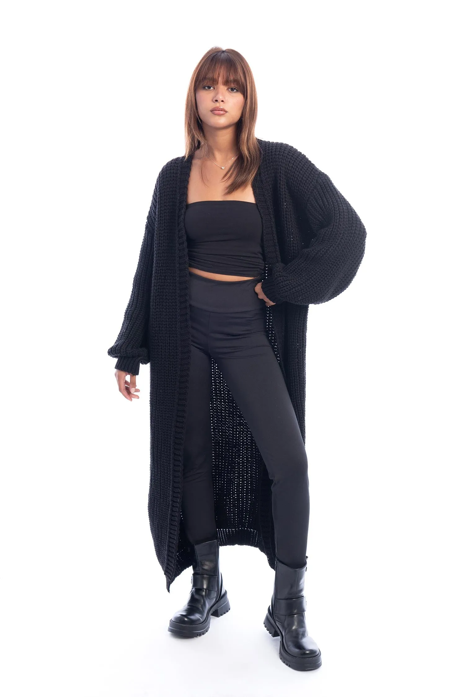 Long Knitted Cardigan - Mitcha Label