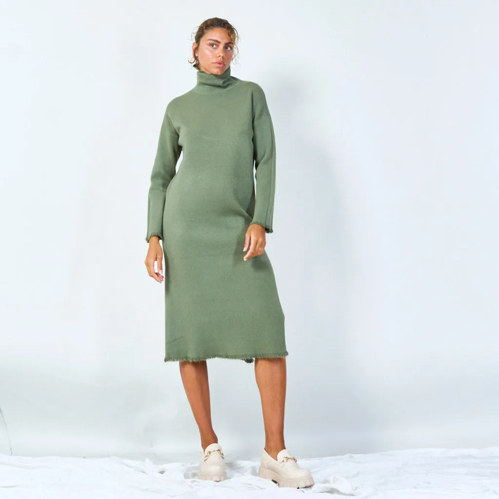 Long turtleneck sweater dress wholesale