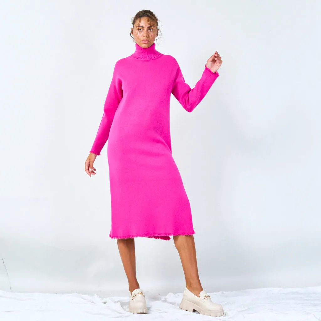 Long turtleneck sweater dress wholesale