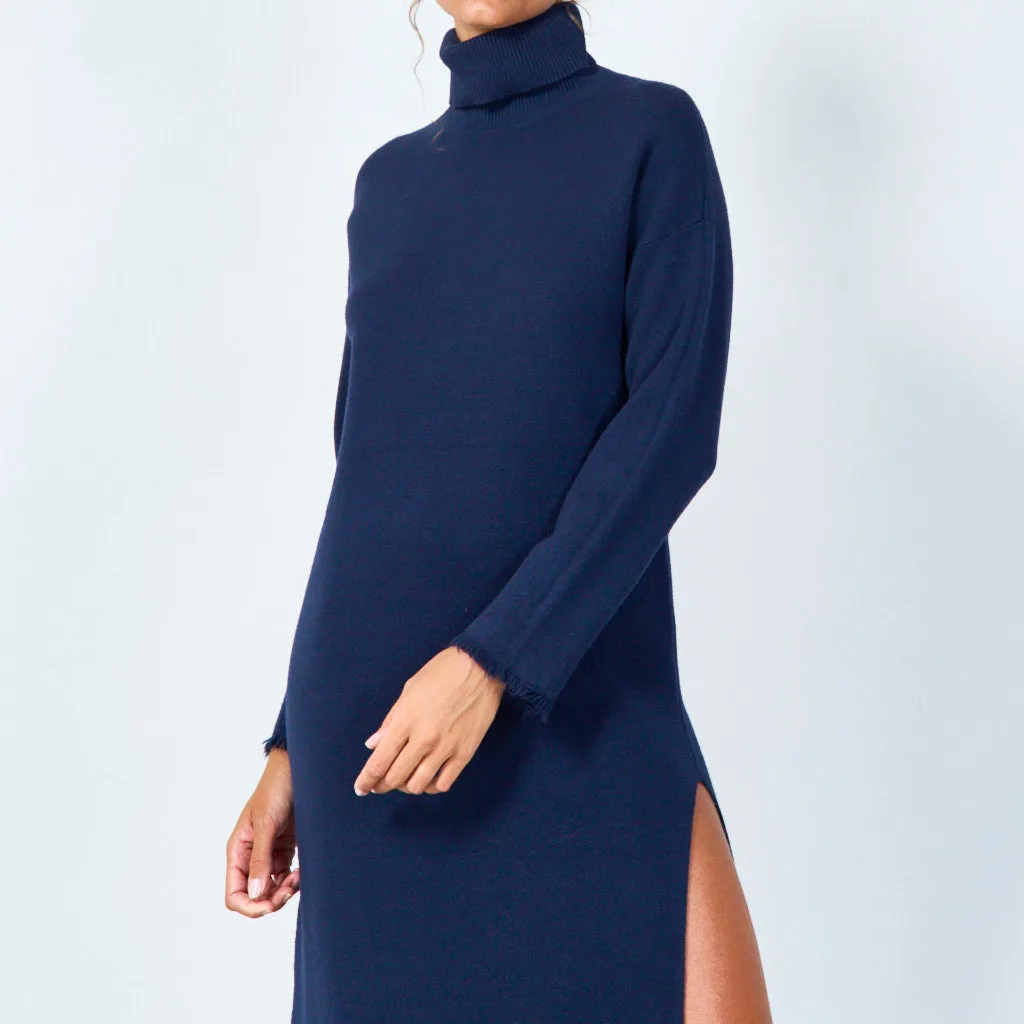 Long turtleneck sweater dress wholesale