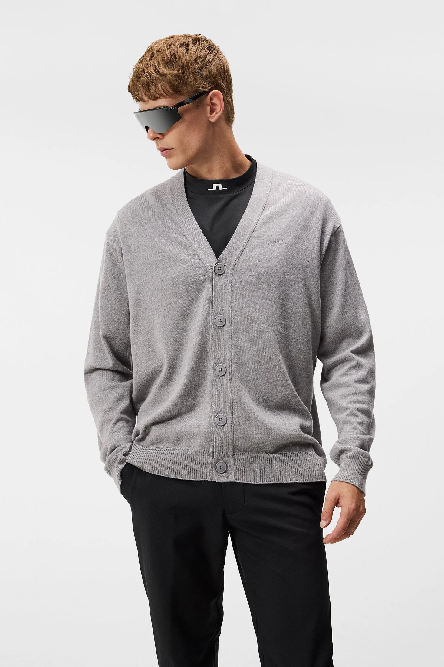 Lucas Knitted Cardigan / Grey Melange