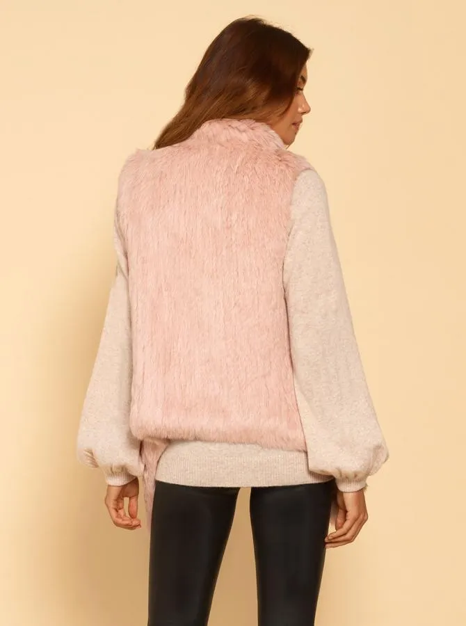 Lush Luxe Fur Vest- Smokey Pink