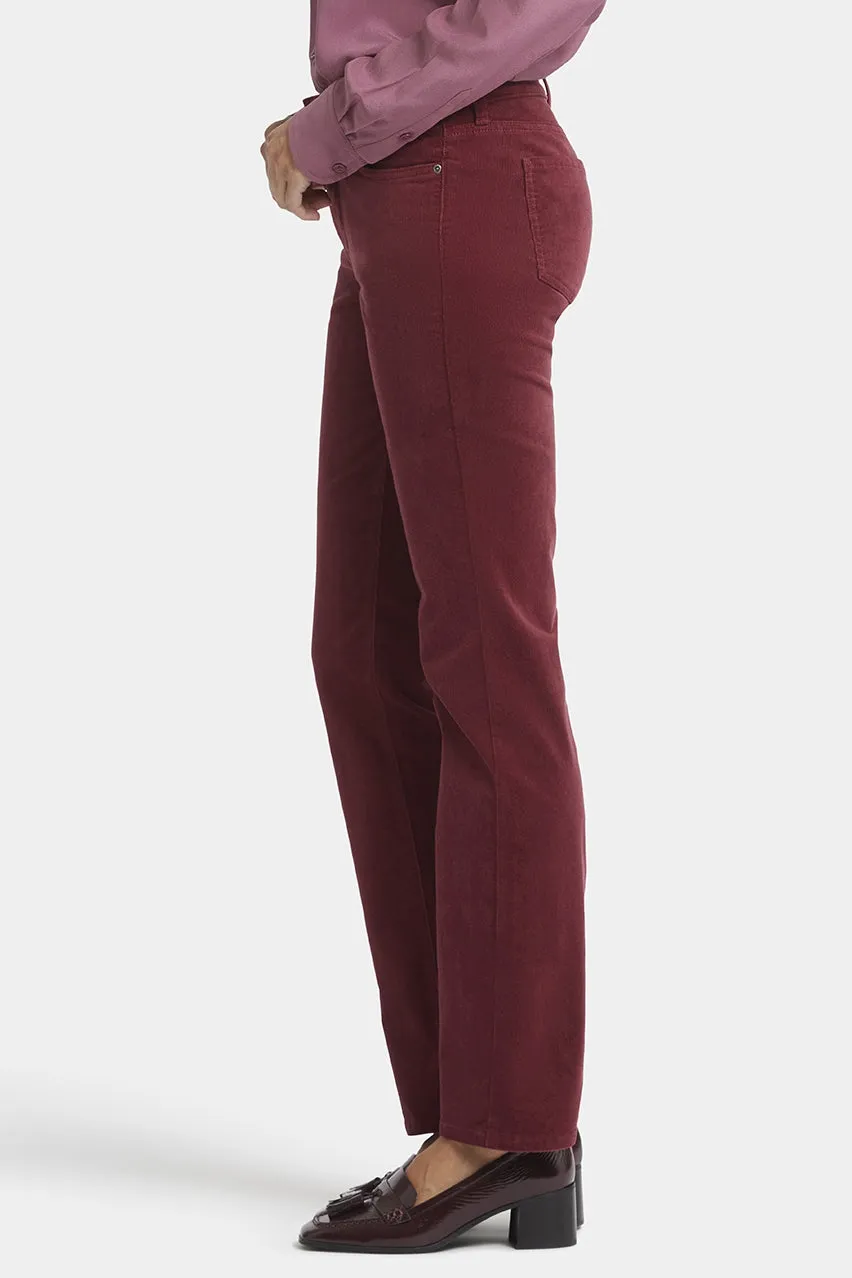 Marilyn Straight Corduroy Trouser Red | Cranberry Pie