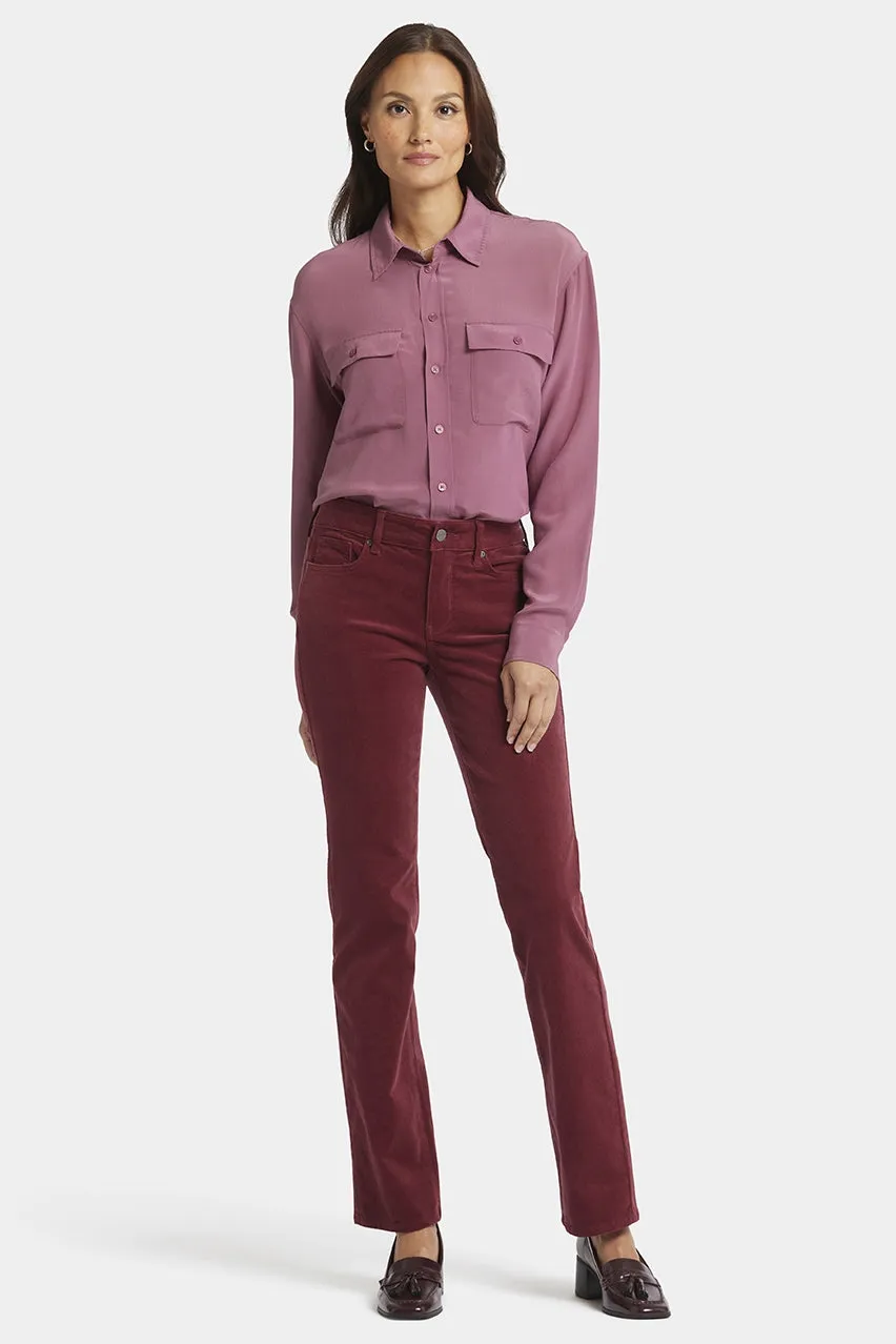 Marilyn Straight Corduroy Trouser Red | Cranberry Pie