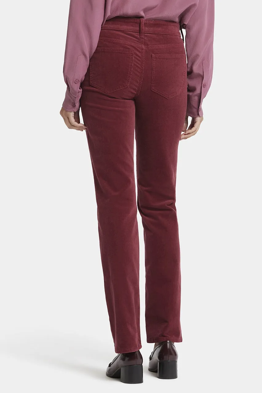 Marilyn Straight Corduroy Trouser Red | Cranberry Pie