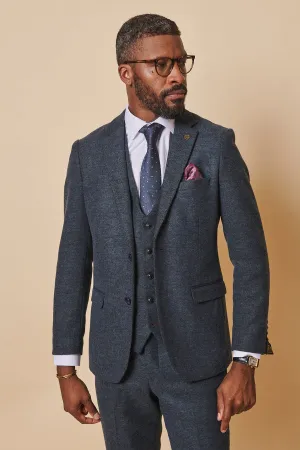 MARLOW - Blue Tweed Blazer