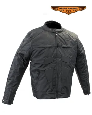 Mens Black Textile Jacket With Certified Armor