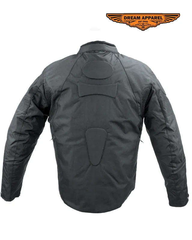 Mens Black Textile Jacket With Certified Armor