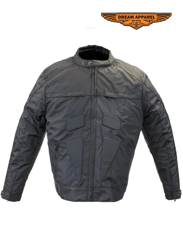 Mens Black Textile Jacket With Certified Armor